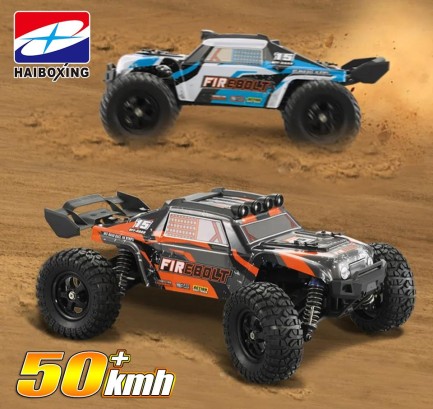 HAIBOXING RC 1/12 901 Firebolt 50+ KM/H Sürat 4X4 Uzaktan Kumandalı RC Model Araba RTR Elektrikli 4WD Offroad Truck (Turuncu) - Thumbnail