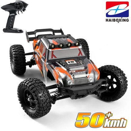 HAIBOXING RC 1/12 901 Firebolt 50+ KM/H Sürat 4X4 Uzaktan Kumandalı RC Model Araba RTR Elektrikli 4WD Offroad Truck (Turuncu) - Thumbnail