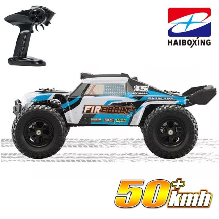 HAIBOXING RC 1/12 901 Firebolt 50+ KM/H Sürat Uzaktan Kumandalı RC Model Araba RTR Elektrikli 4WD Offroad Truck (Mavi) - Thumbnail