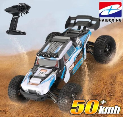 HAIBOXING RC 1/12 901 Firebolt 50+ KM/H Sürat Uzaktan Kumandalı RC Model Araba RTR Elektrikli 4WD Offroad Truck (Mavi) - Thumbnail