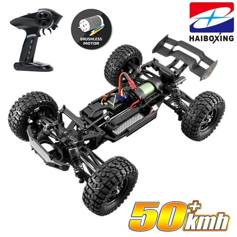 HAIBOXING RC 1/12 901A Firebolt 50+ KM/H Sürat 4X4 Uzaktan Kumandalı RC Model Araba RTR Elektrikli 4WD Brushless Fırçasız Offroad Truck (Turuncu)