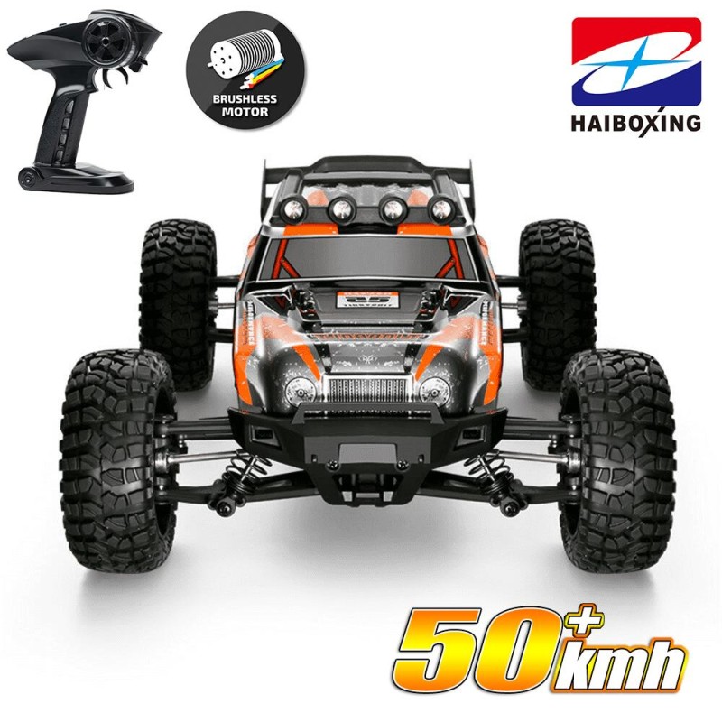 HAIBOXING RC 1/12 901A Firebolt 50+ KM/H Sürat 4X4 Uzaktan Kumandalı RC Model Araba RTR Elektrikli 4WD Brushless Fırçasız Offroad Truck (Turuncu)