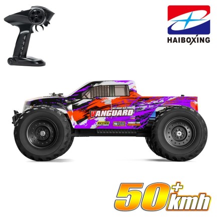 HAIBOXING RC 1/12 903 Vanguard 50+ KM/H Sürat 4X4 Uzaktan Kumandalı RC Model Araba RTR Elektrikli 4WD Offroad Truck (Mor) - Thumbnail