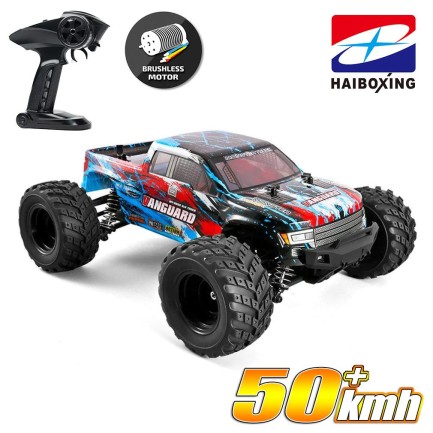 HAIBOXING RC 1/12 903A 50+ KM/H Sürat 4X4 Uzaktan Kumandalı RC Model Araba RTR Elektrikli 4WD Brushless Fırçasız Offroad Truck (Mavi) - Thumbnail