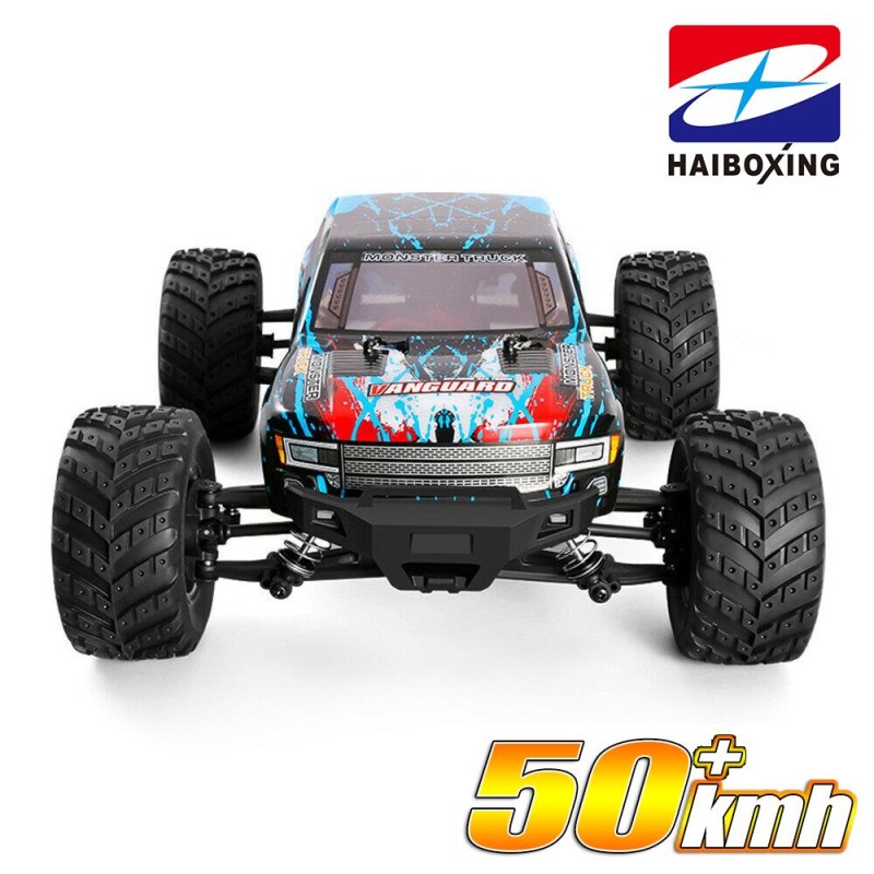 HAIBOXING RC 1/12 903A 50+ KM/H Sürat 4X4 Uzaktan Kumandalı RC Model Araba RTR Elektrikli 4WD Brushless Fırçasız Offroad Truck (Mavi)