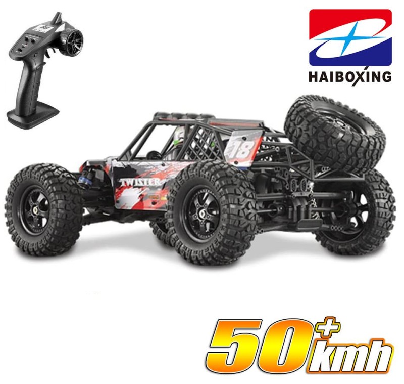 HAIBOXING RC 1/12 905 Twister 50+ KM/H Sürat 4X4 Uzaktan Kumandalı RC Model Araba RTR Elektrikli 4WD Offroad Truck (Kırmızı)