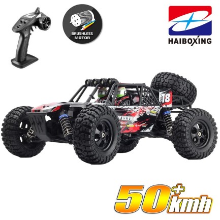 HAIBOXING RC 1/12 905A 50+ KM/H Sürat 4X4 Uzaktan Kumandalı RC Model Araba RTR Elektrikli 4WD Brushless Fırçasız Offroad Truck (Kırmızı) - Thumbnail