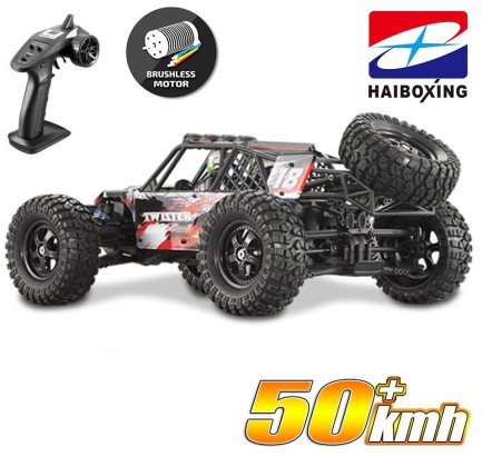 HAIBOXING RC 1/12 905A 50+ KM/H Sürat 4X4 Uzaktan Kumandalı RC Model Araba RTR Elektrikli 4WD Brushless Fırçasız Offroad Truck (Kırmızı) - Thumbnail