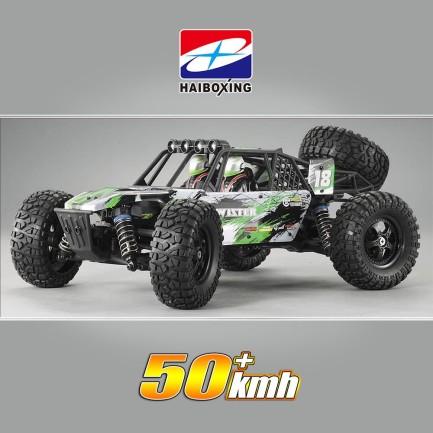 HAIBOXING RC 1/12 905A 50+ KM/H Sürat 4X4 Uzaktan Kumandalı RC Model Araba RTR Elektrikli 4WD Brushless Fırçasız Offroad Truck (Yeşil) - Thumbnail