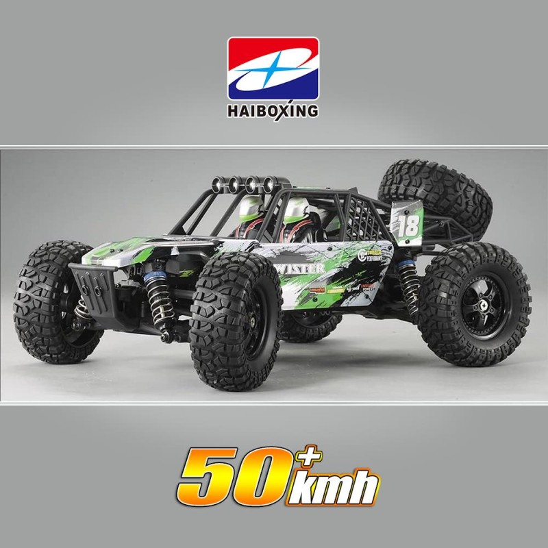 HAIBOXING RC 1/12 905A 50+ KM/H Sürat 4X4 Uzaktan Kumandalı RC Model Araba RTR Elektrikli 4WD Brushless Fırçasız Offroad Truck (Yeşil)