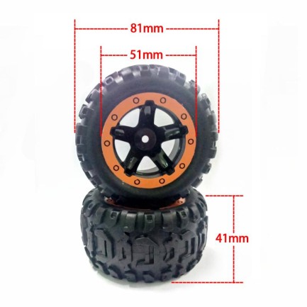 HAIBOXING 16889A/16889 Jant Lastik Takımı Wheels Complete 2 Adet (For Truck - Ravage) - Thumbnail