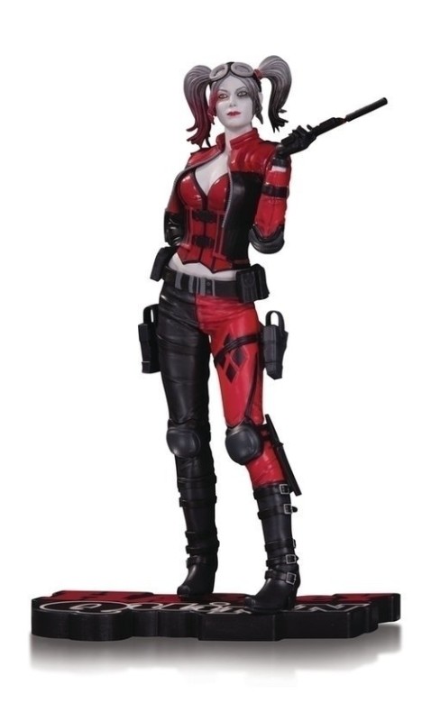 Dc Collectibles Harley Quinn Injustice 2 Red Black & White Statue