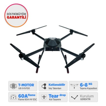 HEXSOON
- Pixhawk HEXSOON TD-1100 V2 Katlanabilir Drone Multikopter Frame Seti High-End Version Motor-Esc-Pervane Dahil (6-8KG TAŞIMA KAPASİTELİ)