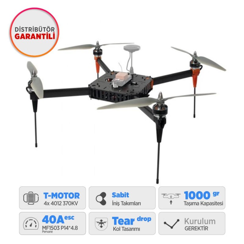 Hexsoon TD-650 V2 Drone Multikopter Frame Seti Teardrop Energy Saving Aerodynamic Rotorcraft Motor-Esc-Pervane Dahil (1-2KG Taşıma Kapasiteli)