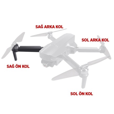 HOSHI - HOSHI XIL 011 Drone İçin Sağ Ön Motor Kolu Arm