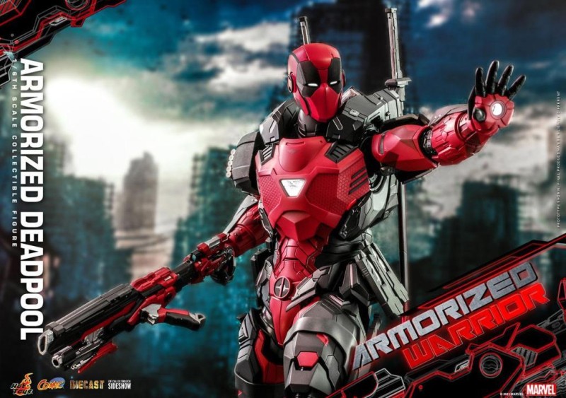 Hot Toys Armorized Deadpool Diecast Sixth Scale Figure - 908909 - CMS9D42 - Marvel Comics / Deadpool Comic