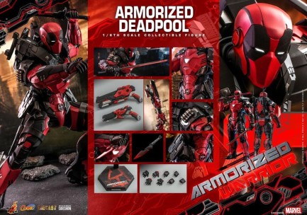 Hot Toys Armorized Deadpool Diecast Sixth Scale Figure - 908909 - CMS9D42 - Marvel Comics / Deadpool Comic - Thumbnail