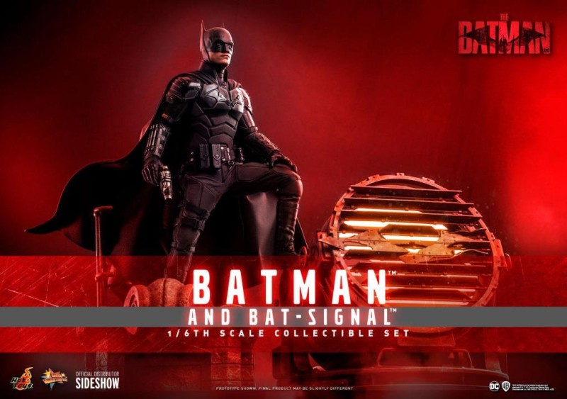 Hot Toys Batman and Bat-Signal Sixth Scale Figure Collectible Set 910596 MMS641 DC Comics / The Batman 2022