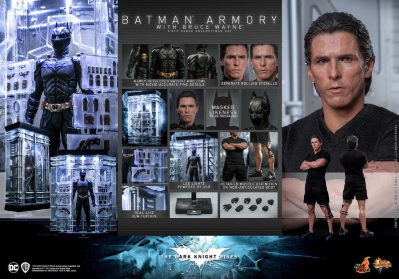 Hot Toys Batman Armory with Bruce Wayne Sixth Scale Collectible Set 911374 MMS702 DC Comics / The Dark Knight Rises (ÖN SİPARİŞ)