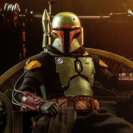 Hot Toys Boba Fett (Repaint Armor) and Throne Sixth Scale Figure Set TMS36 - 908858 / Star Wars / The Mandalorian - Thumbnail