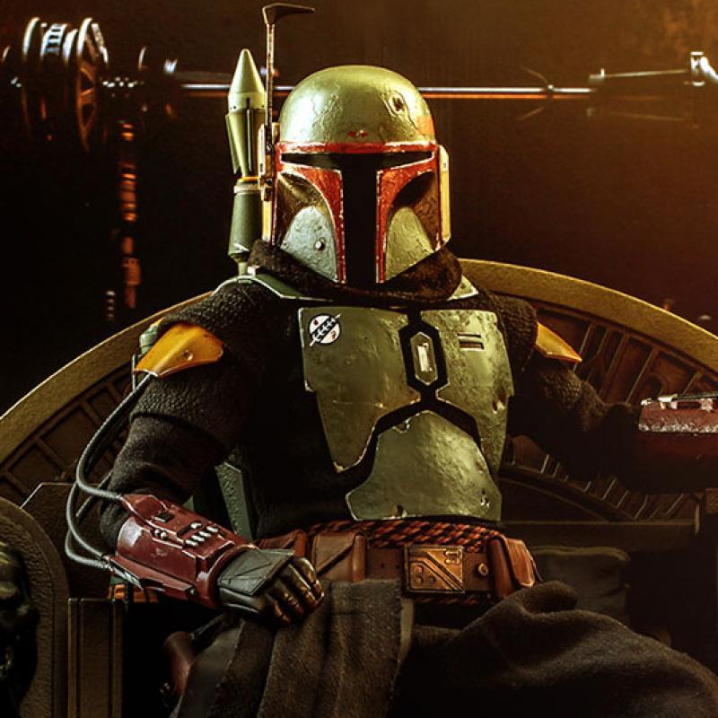 Hot Toys Boba Fett (Repaint Armor) and Throne Sixth Scale Figure Set TMS36 - 908858 / Star Wars / The Mandalorian