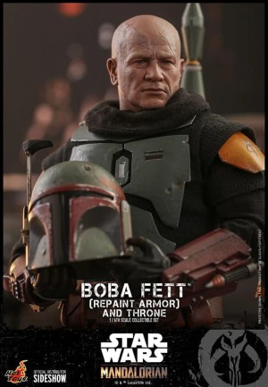 Hot Toys Boba Fett (Repaint Armor) and Throne Sixth Scale Figure Set TMS36 - 908858 / Star Wars / The Mandalorian - Thumbnail