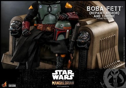 Hot Toys Boba Fett (Repaint Armor) and Throne Sixth Scale Figure Set TMS36 - 908858 / Star Wars / The Mandalorian - Thumbnail