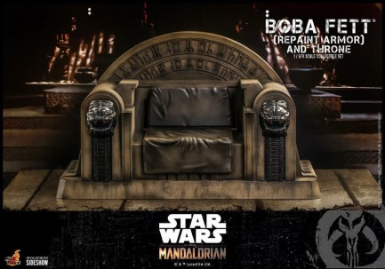 Hot Toys Boba Fett (Repaint Armor) and Throne Sixth Scale Figure Set TMS36 - 908858 / Star Wars / The Mandalorian - Thumbnail