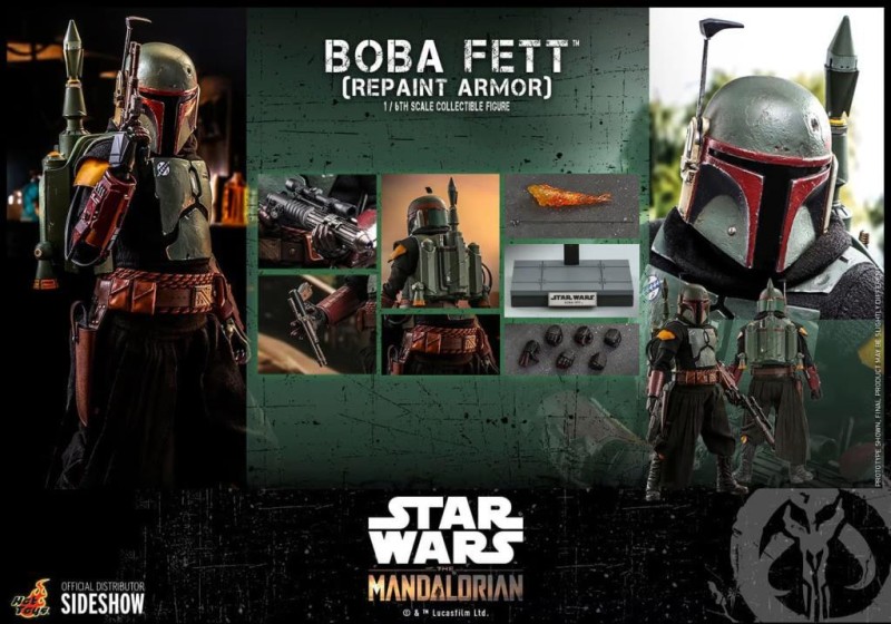 Hot Toys Boba Fett (Repaint Armor) Sixth Scale Figure - TMS55 - 908895 - Star Wars / The Mandalorian