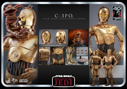 Hot Toys C-3PO ROTJ 40th Aniv. Diecast Sixth Scale Figure 912231 MMS701D56 Star Wars / Episode VI Return Of The Jedi - Thumbnail