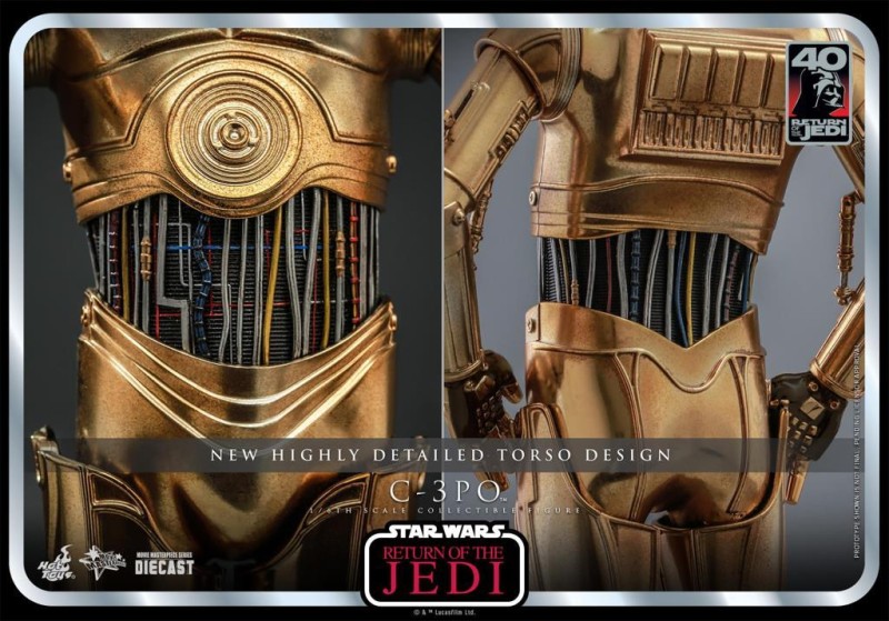 Hot Toys C-3PO ROTJ 40th Aniv. Diecast Sixth Scale Figure 912231 MMS701D56 Star Wars / Episode VI Return Of The Jedi