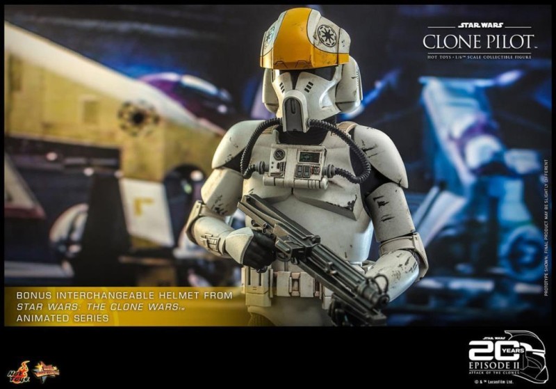 Hot Toys Clone Pilot Sixth Scale Figure - 911037 - Star Wars / Episode II Attack Of The Clones - MMS648