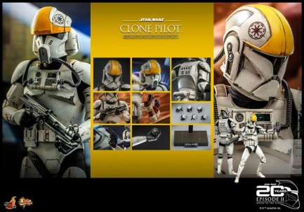 Hot Toys Clone Pilot Sixth Scale Figure - 911037 - Star Wars / Episode II Attack Of The Clones - MMS648 - Thumbnail