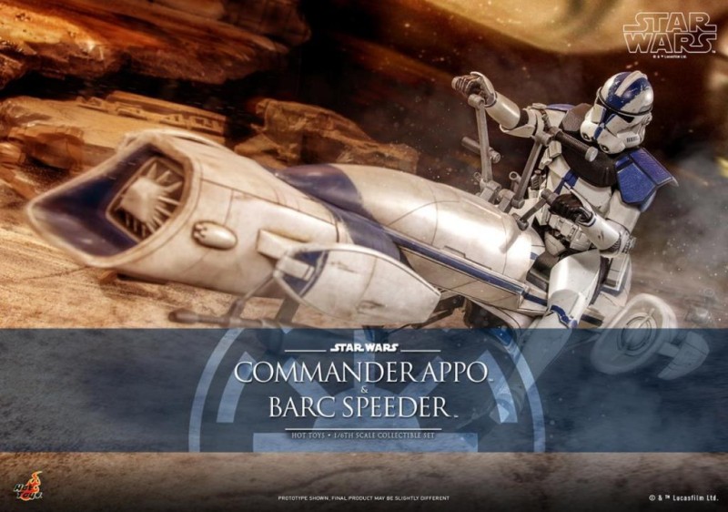 Hot Toys Commander Appo with BARC Speeder Sixth Scale Figure Set - 911126 - Star Wars / The Clone Wars - TMS76