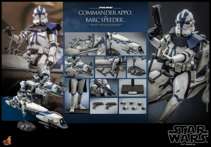 Hot Toys Commander Appo with BARC Speeder Sixth Scale Figure Set - 911126 - Star Wars / The Clone Wars - TMS76 - Thumbnail