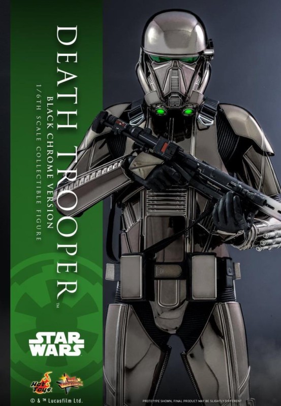 Hot Toys Death Trooper Black Chrome Version Exclusive Sixth Scale Figure - 909531 - Star Wars / Rogue One: A Star Wars Story - MMS621