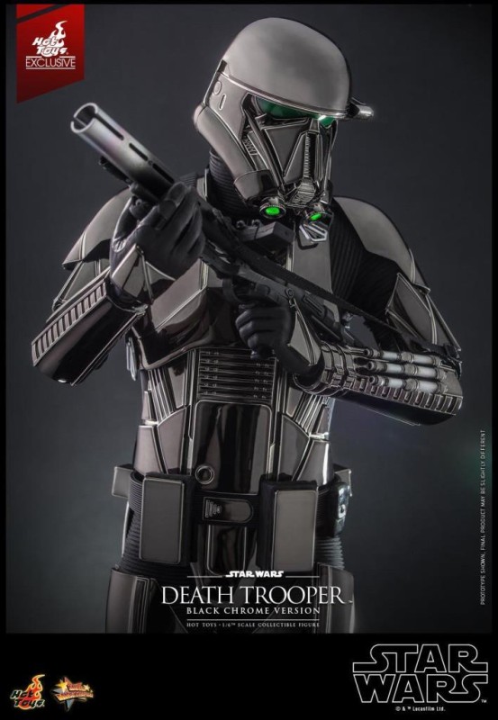 Hot Toys Death Trooper Black Chrome Version Exclusive Sixth Scale Figure - 909531 - Star Wars / Rogue One: A Star Wars Story - MMS621