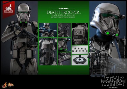 Hot Toys Death Trooper Black Chrome Version Exclusive Sixth Scale Figure - 909531 - Star Wars / Rogue One: A Star Wars Story - MMS621 - Thumbnail