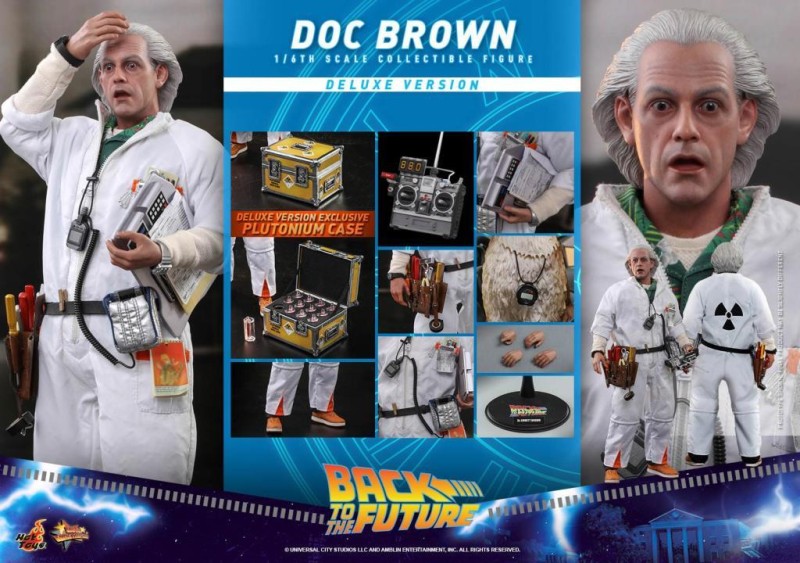 Hot Toys Doc Brown (Deluxe Version) Sixth Scale Figure - 909291 - MMS610 - Back To The Future / BTTF Movie