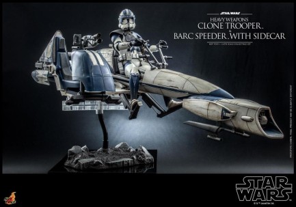 Hot Toys Heavy Weapons Clone Trooper and BARC Speeder with Sidecar Sixth Scale Figure Set - 911169 - Star Wars / The Clone Wars - TMS77 - Thumbnail