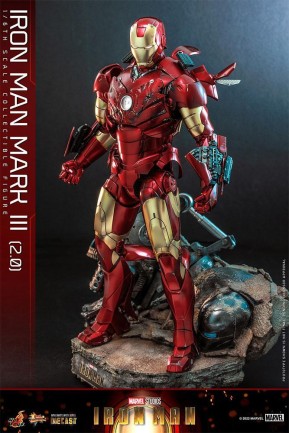 Hot Toys Iron Man Mark III (2.0) Diecast Sixth Scale Figure - 911579 MMS664 - Marvel Comics / Iron Man - Thumbnail