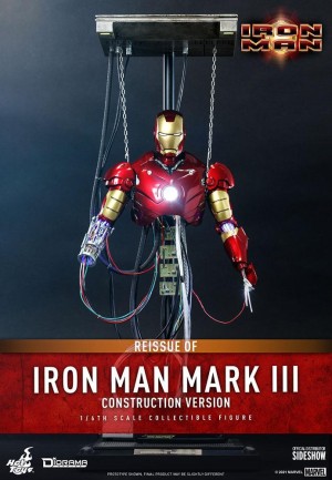 Hot Toys Iron Man Mark III (Construction Version) Sixth Scale Figure - 909185 - Marvel Comics / Iron Man - Thumbnail