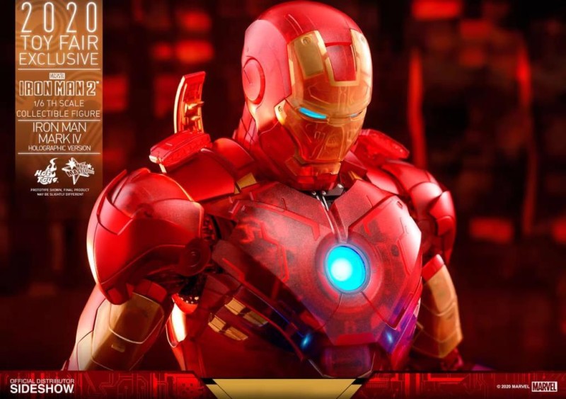 Hot Toys Iron Man Mark IV (Holographic Version) Sixth Scale Exclusive Figure - 906328 MMS568