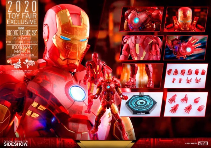 Hot Toys Iron Man Mark IV (Holographic Version) Sixth Scale Exclusive Figure - 906328 MMS568