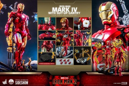 Hot Toys Iron Man Mark IV With Suit-Up Gantry Quarter Scale Figure Set - 9101212 QS21 - Marvel Comics / Iron Man - Thumbnail