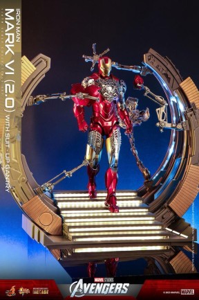 Hot Toys Iron Man Mark VI (2.0) with Suit-Up Gantry Diecast Deluxe Edition Sixth Scale Figure Set 9121032 MMS688D53 (ÖN SİPARİŞ) - Thumbnail