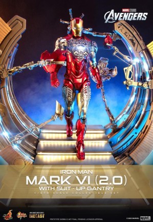 Hot Toys Iron Man Mark VI (2.0) with Suit-Up Gantry Diecast Deluxe Edition Sixth Scale Figure Set 9121032 MMS688D53 (ÖN SİPARİŞ) - Thumbnail