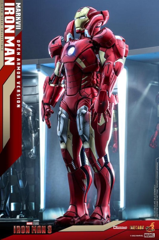 Hot Toys Iron Man Mark VII Open Armor Version Diecast Sixth Scale Diorama 902781 DS004D51 Marvel Comics / Iron Man 3 (ÖN SİPARİŞ)