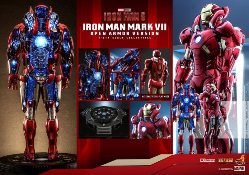 Hot Toys Iron Man Mark VII Open Armor Version Diecast Sixth Scale Diorama 902781 DS004D51 Marvel Comics / Iron Man 3 (ÖN SİPARİŞ)