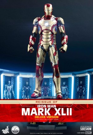 Hot Toys Iron Man Mark XLII (Deluxe Version) Quarter Scale Figure - 908659 - Marvel Comics / Iron Man 3 - Thumbnail